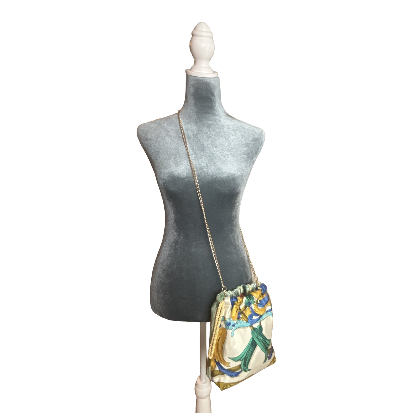 Mors a la Conetable Vintage Scarf Drawstring Crossbody Bag