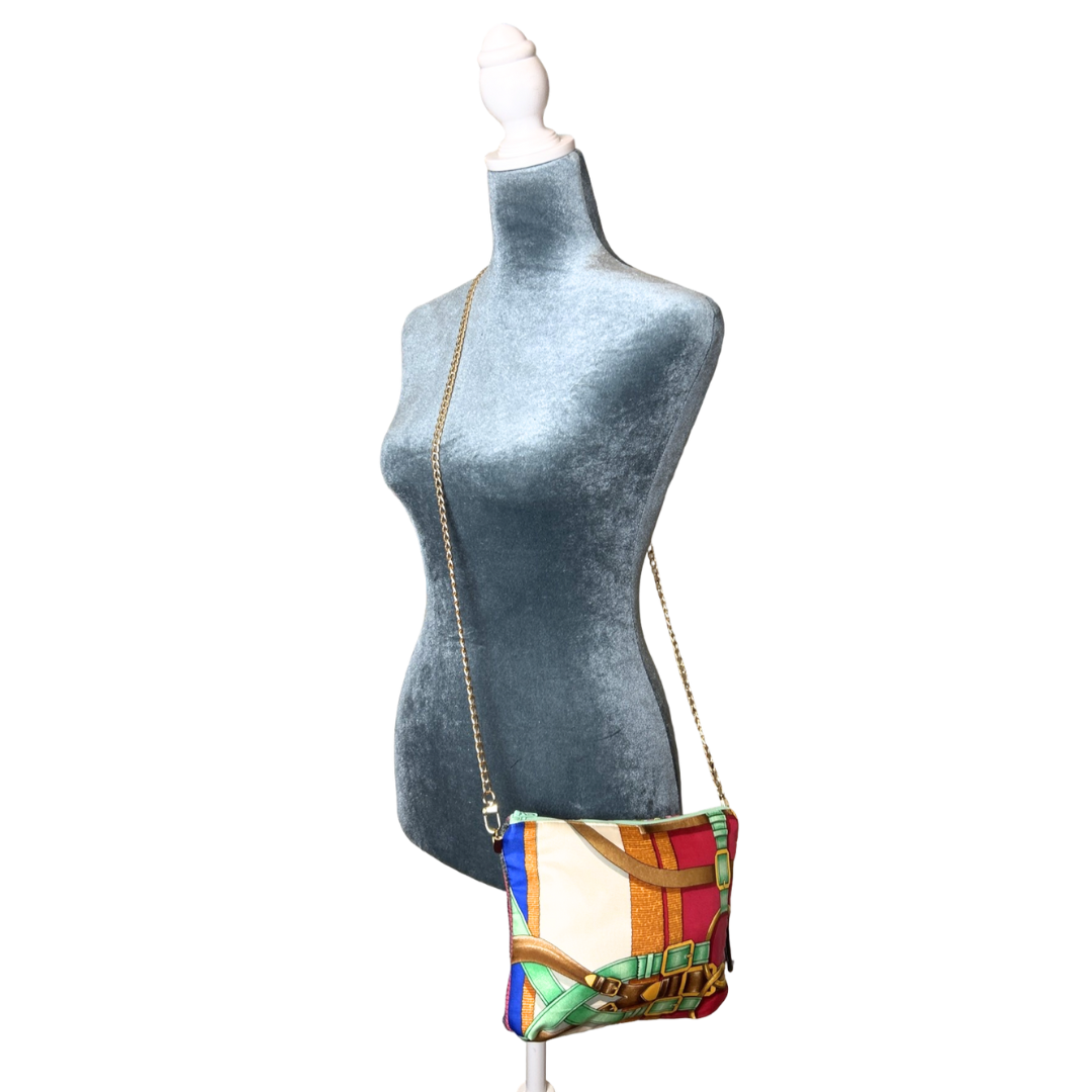 Grand Manege Vintage Silk Scarf Crossbody Bag