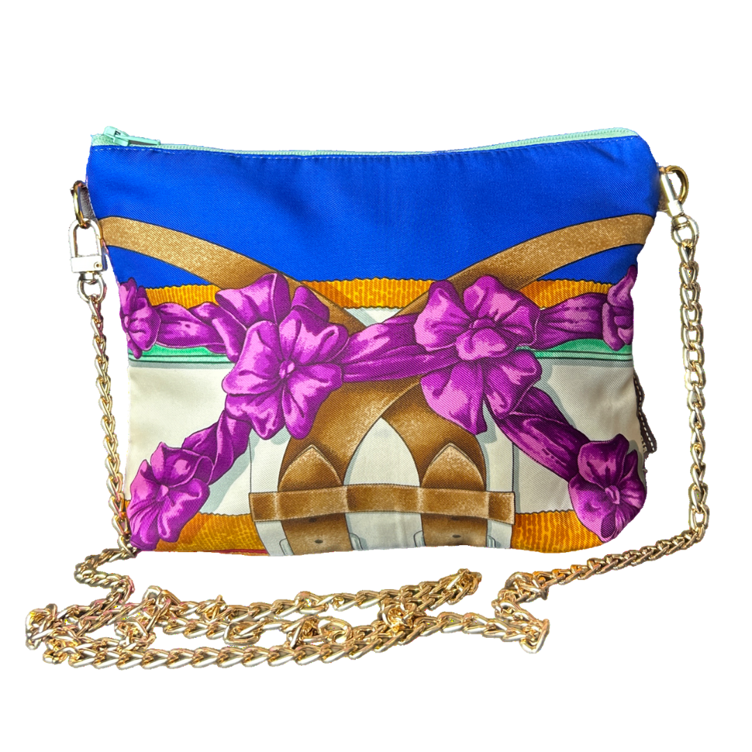 Grand Manege Vintage Silk Scarf Crossbody Bag