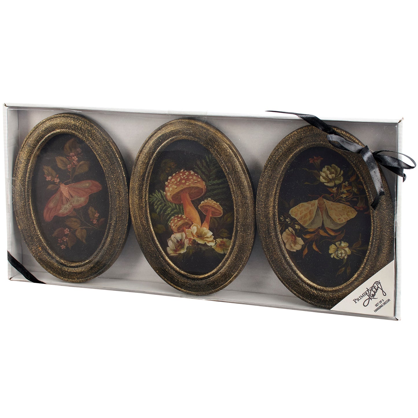 Hidden Garden Hanging Decor Set | Natural Wood Frame Wall Display