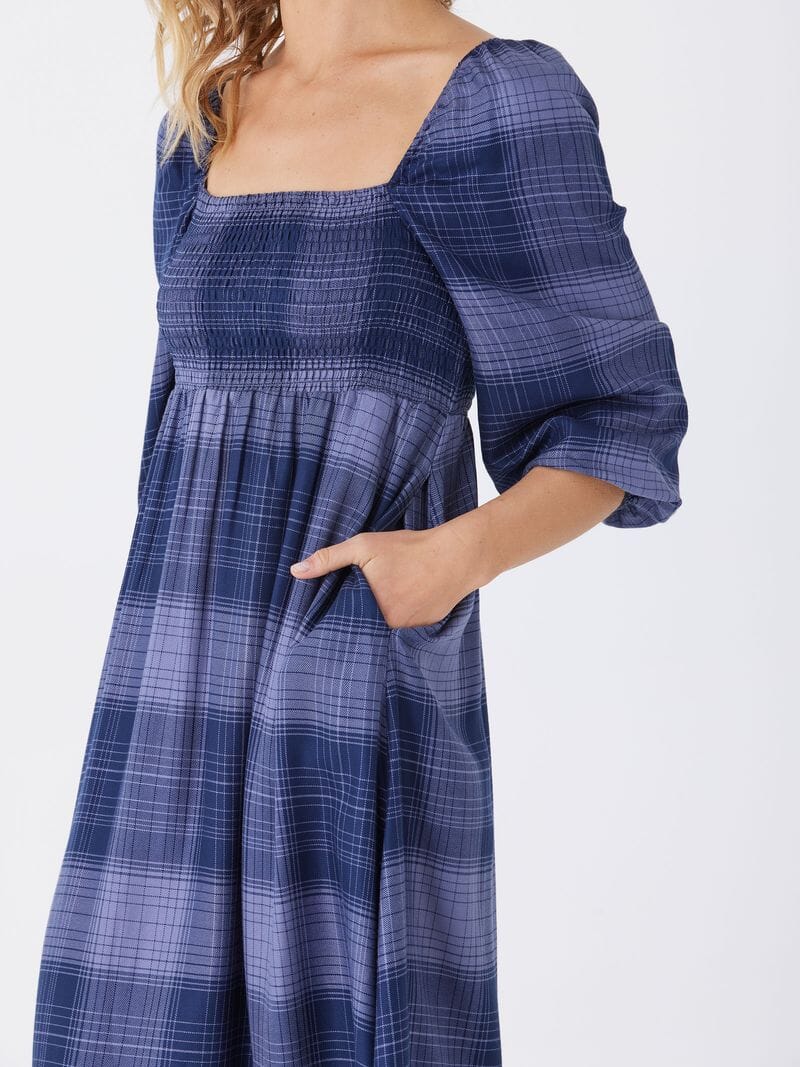 Faye Sierra Plaid Woven Midi Dress