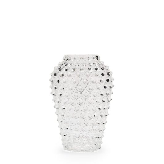 Hobnail Vase - Barrel - Clear Quartz