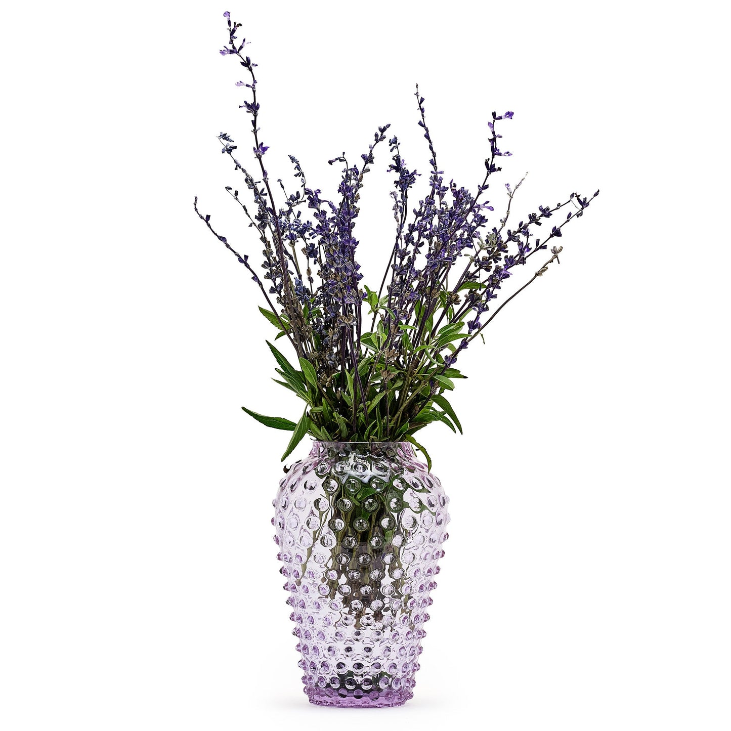 Hobnail Vase - Barrel - Lilac