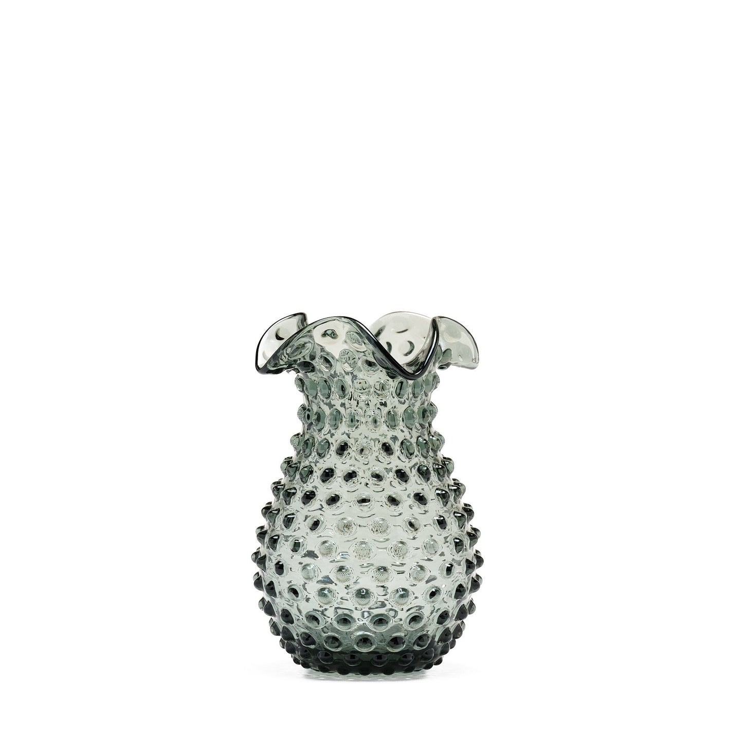 Hobnail Vase - Petal - Charcoal Haze