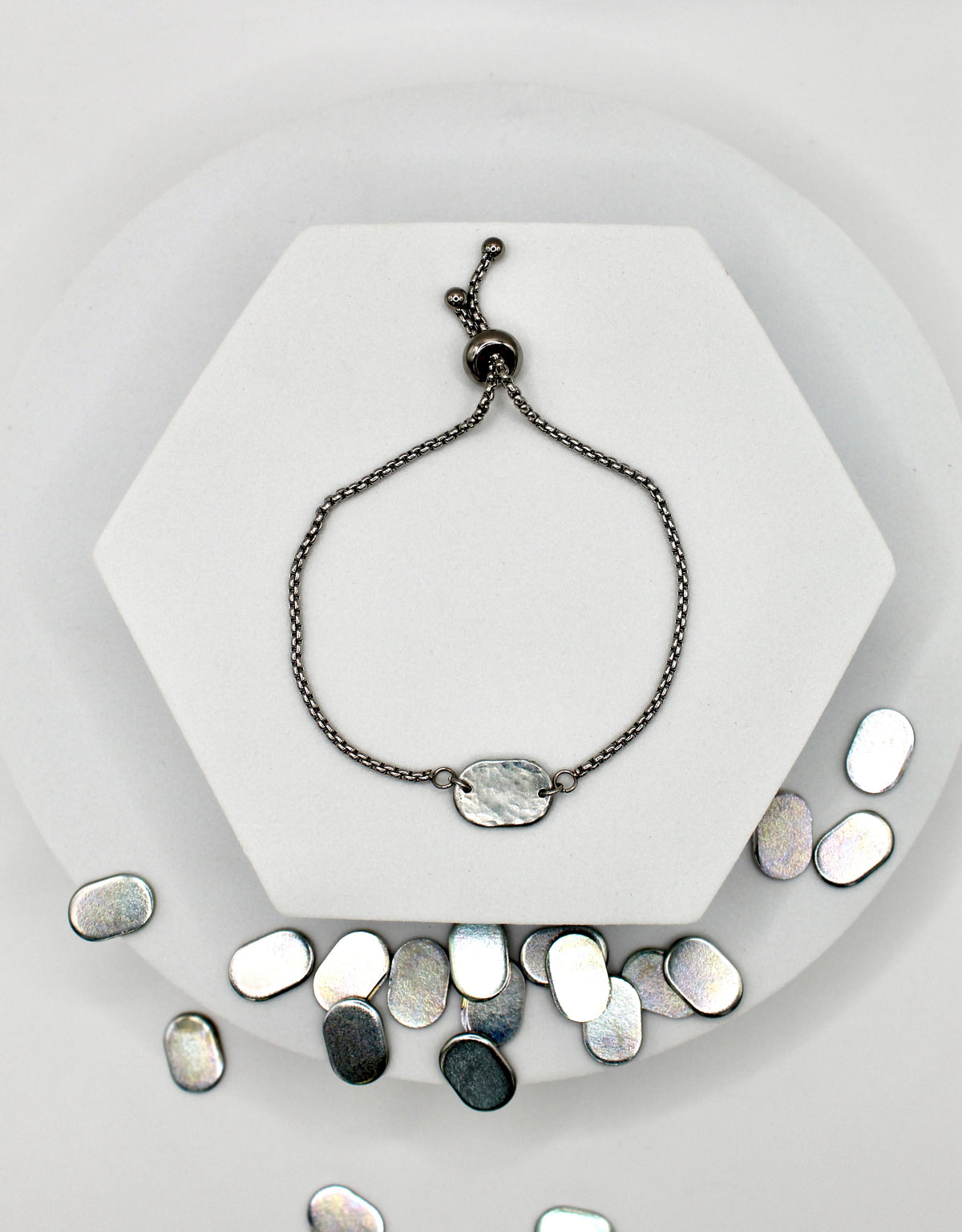Guidance Adjustable Bracelet | Salvaged Steel Auto Part | Stainless Steel Chain