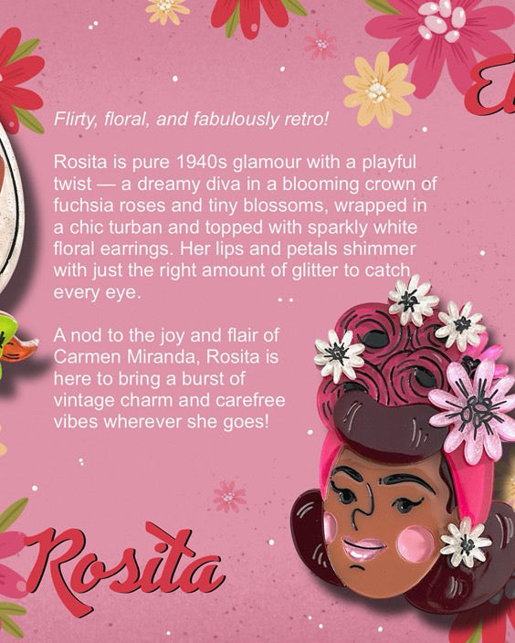 Rosita Brooch by Marla VonDuta x Lipstick & Chrome