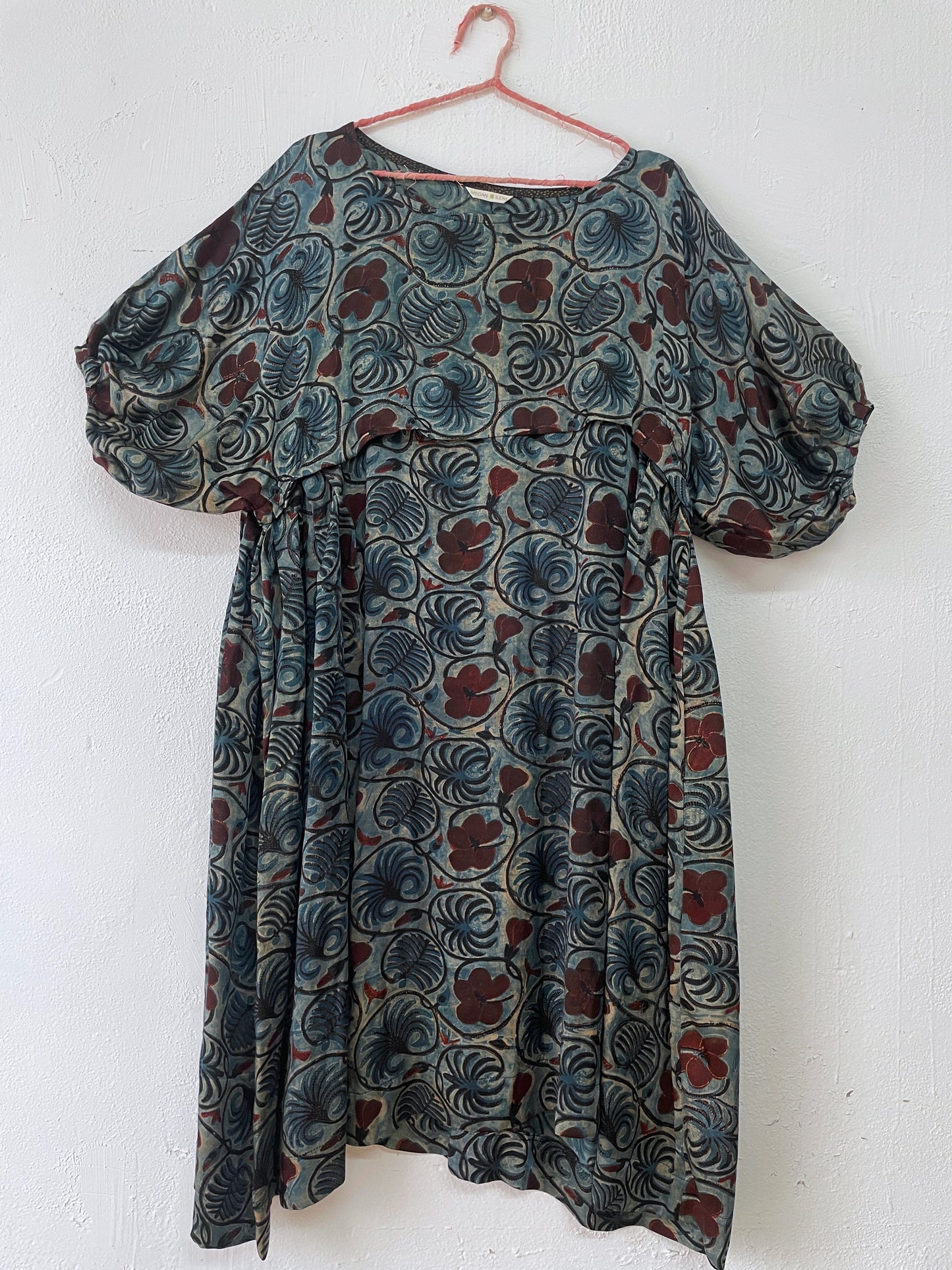 Ajrakh Block-Print Modal & Silk Crinkle Dress