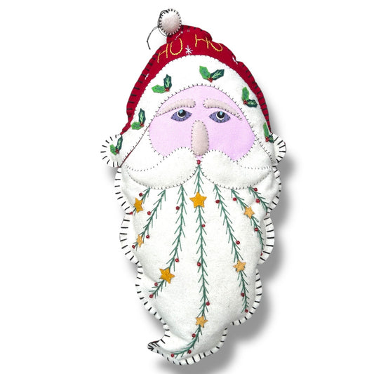 20" Handmade Felt Santa Pillow w/Red Cap