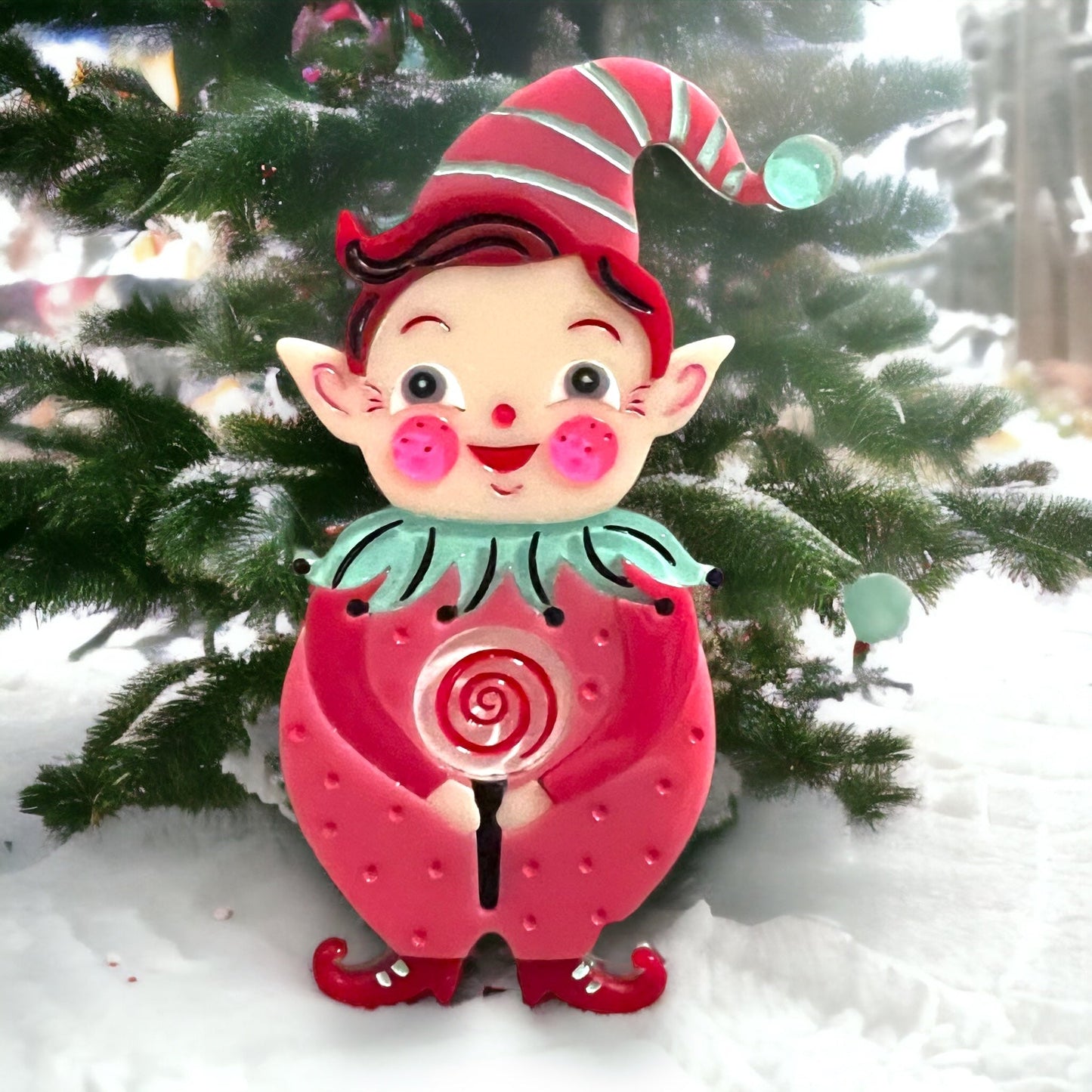 PINK North Pole Apprentice Brooch Johanna Parker x Lipstick & Chrome