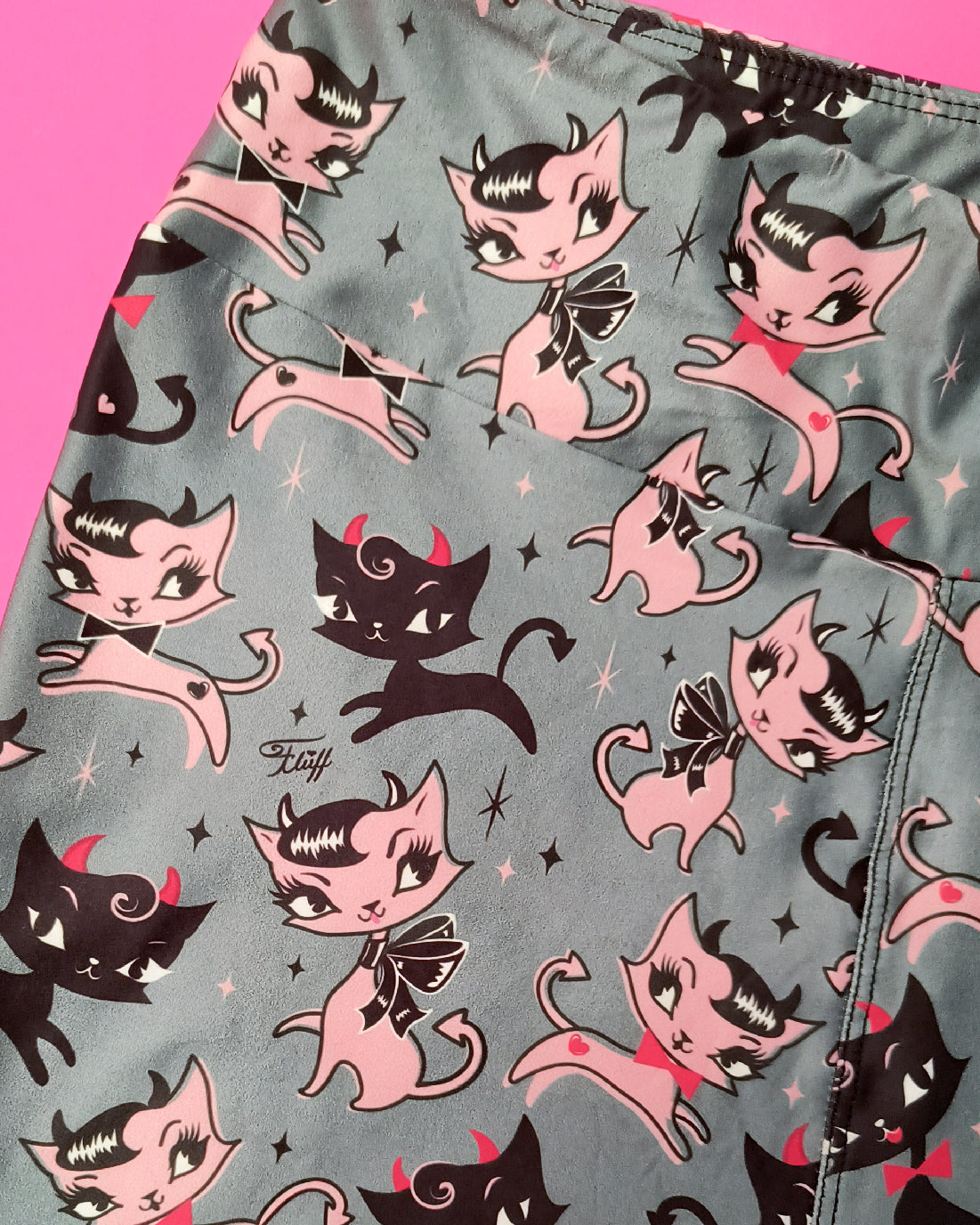Bad Kitty Leggings by Miss Fluff x Lipstick & Chrome OS