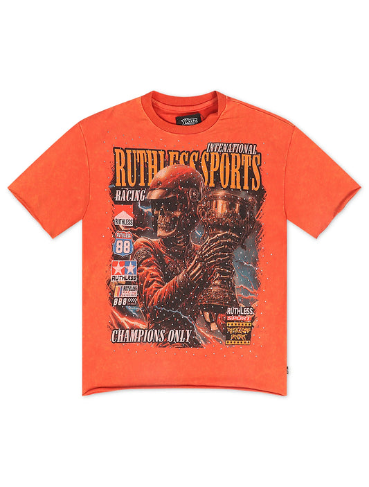 YRBZ Ruthless Cropped Tee - Orange