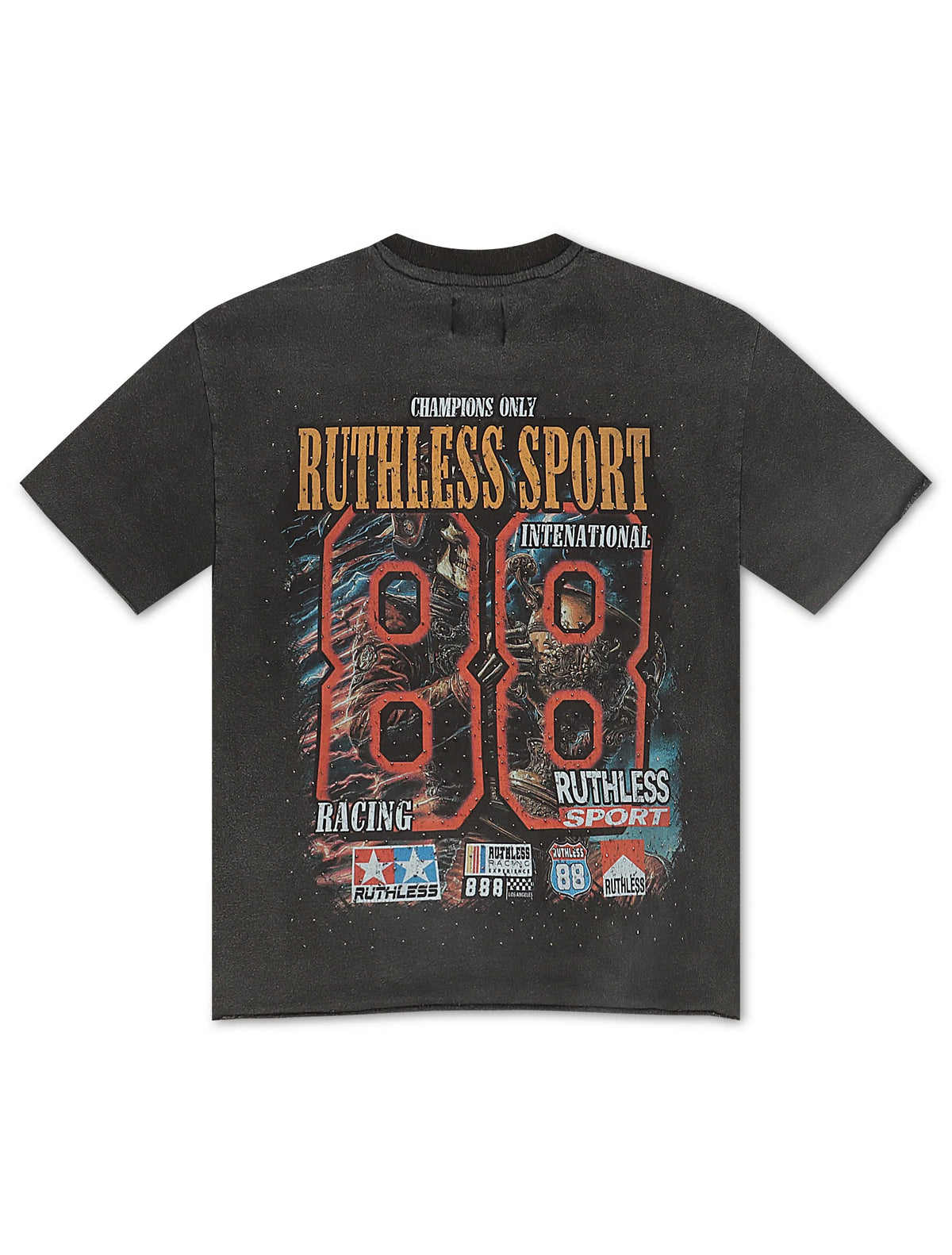 YRBZ Ruthless Cropped Tee - Washed Grey