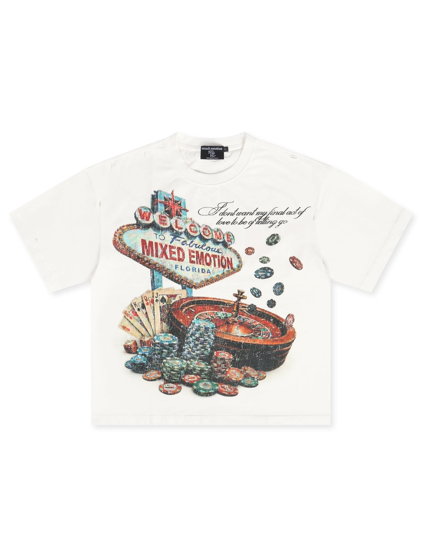 Mixed Emotion Lottery Tee - White