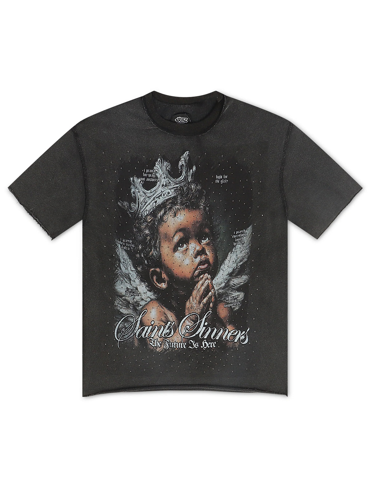 YRBZ Saints & Sinners Cropped Tee - Black
