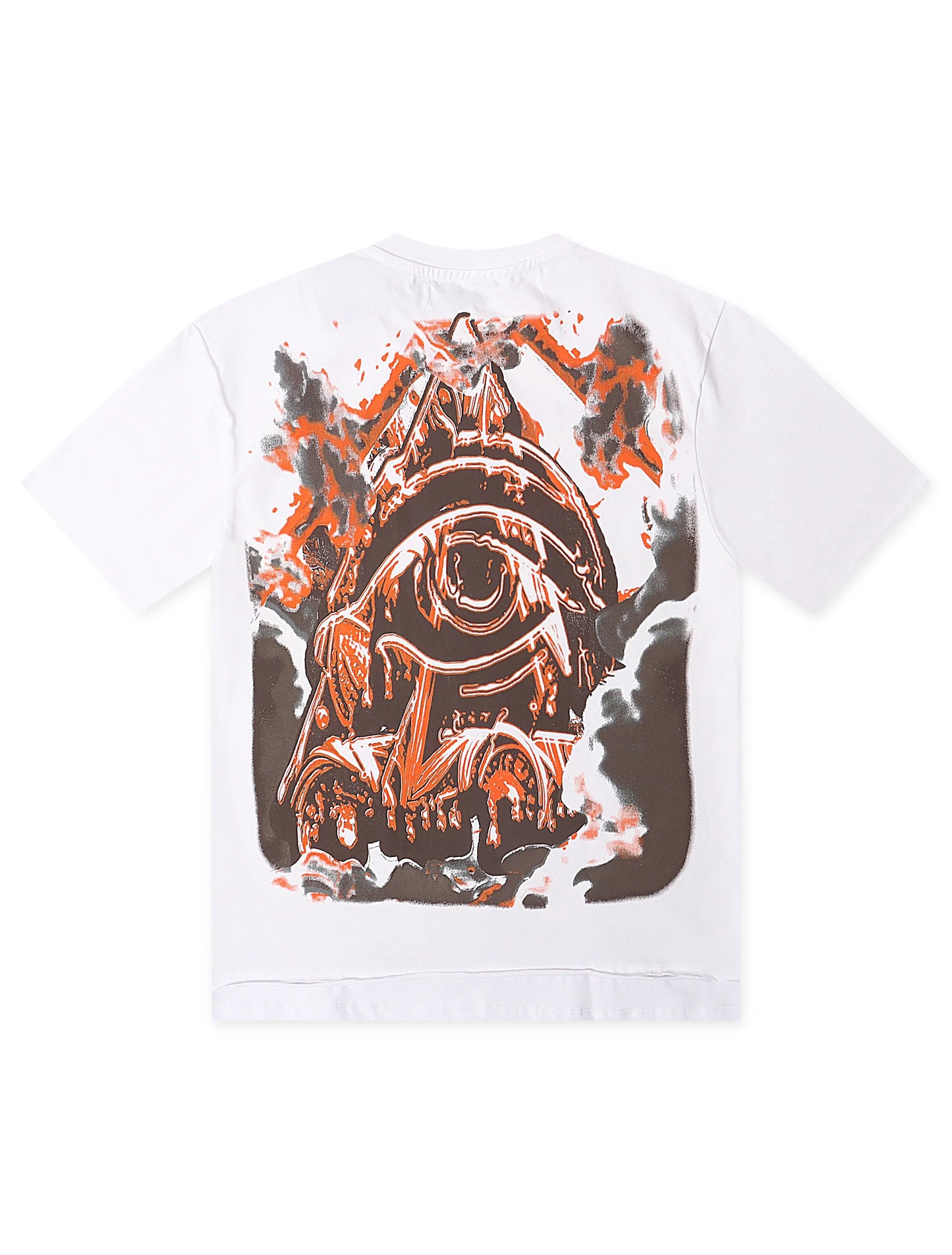 Starseed AI Angel Oversized Tee - White/Orange