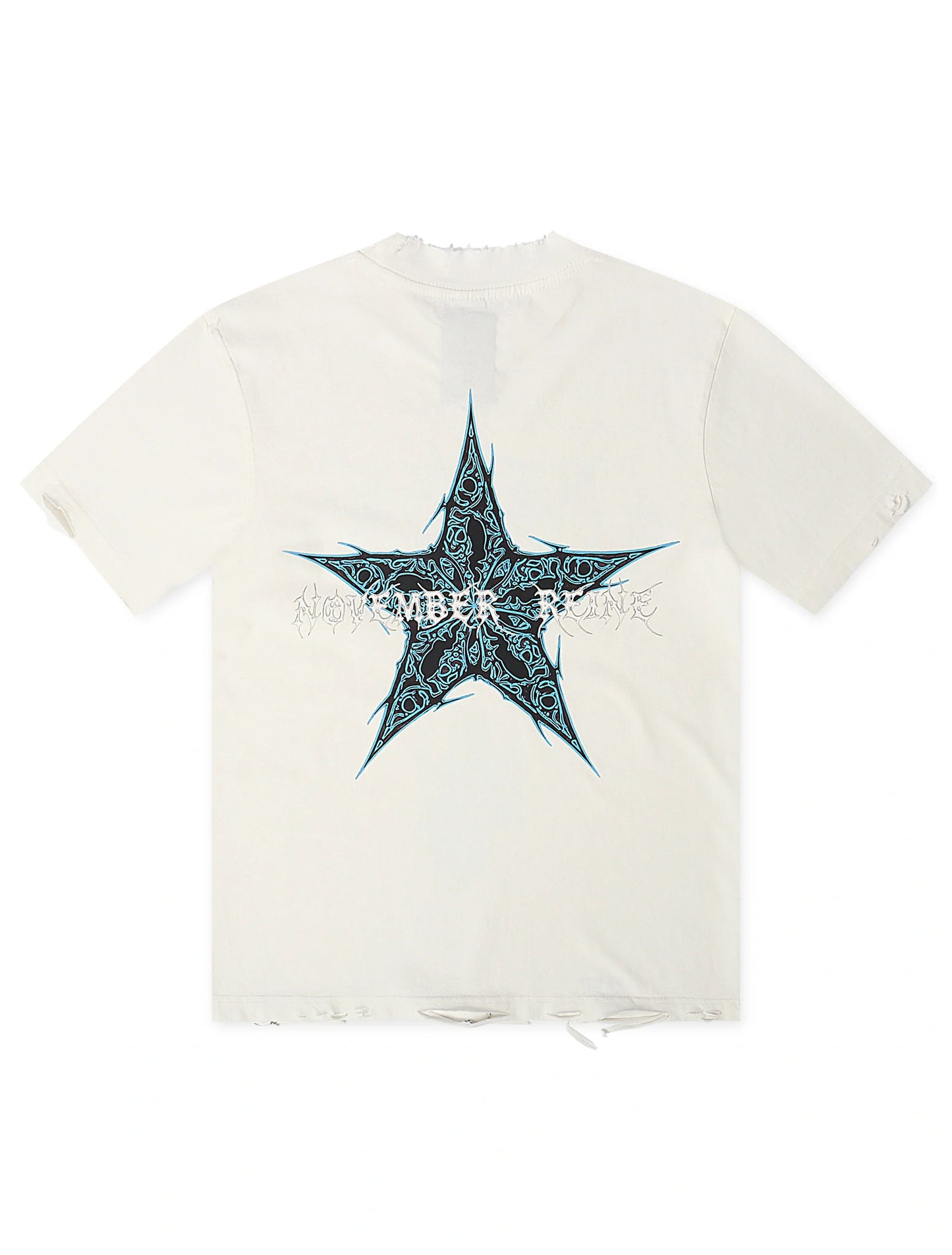 November Reign Storm Hand Shredded Tee - White