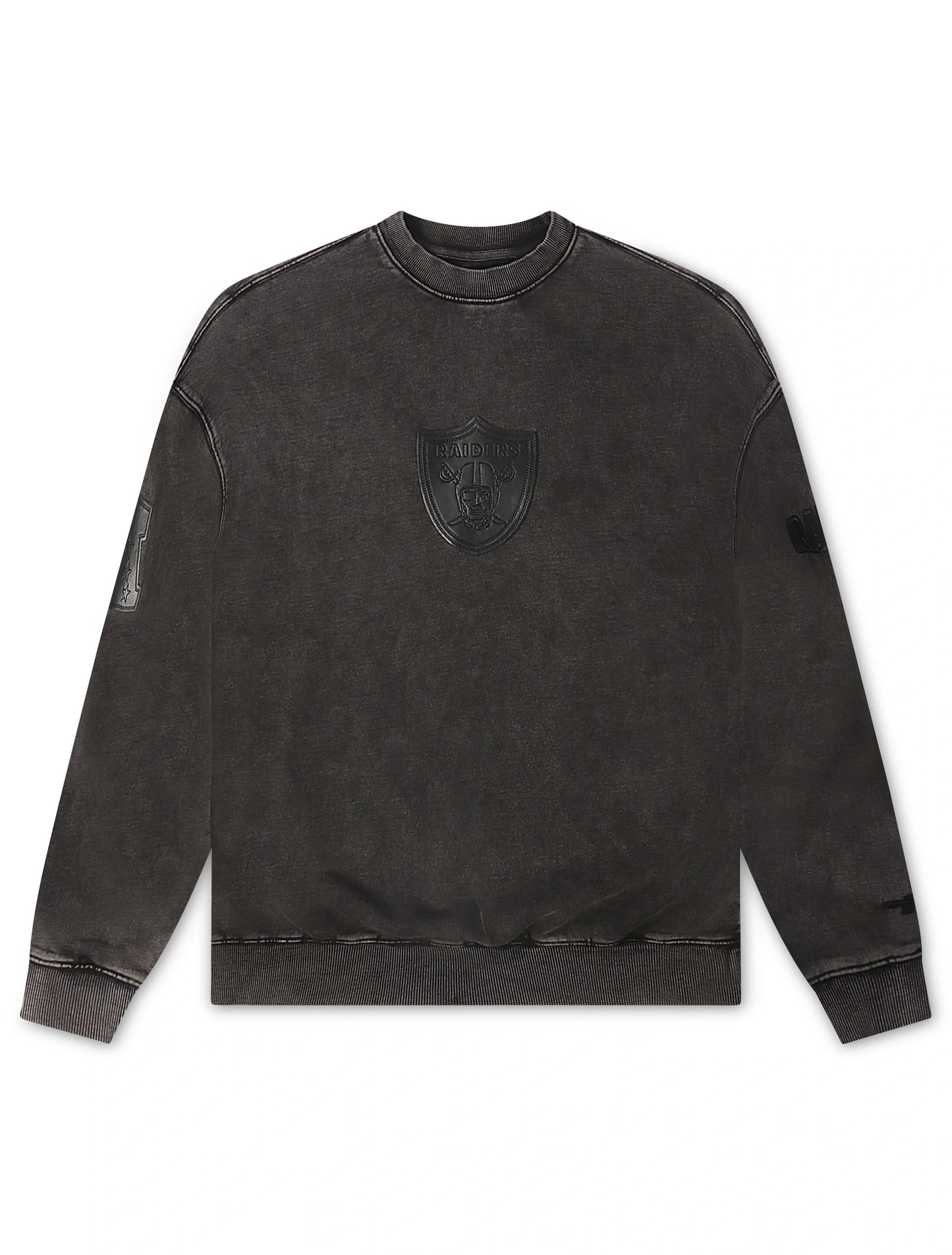 Pro Standard Raiders Enzyme Drop Shoulder Crewneck - Washed Black