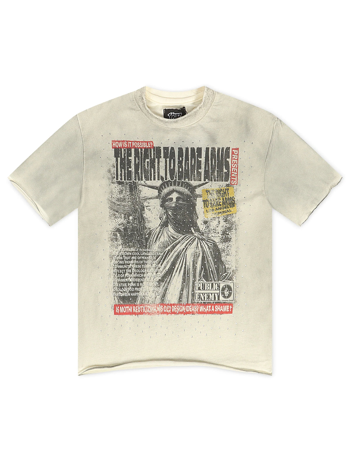 YRBZ Arms Cropped Tee - Cream