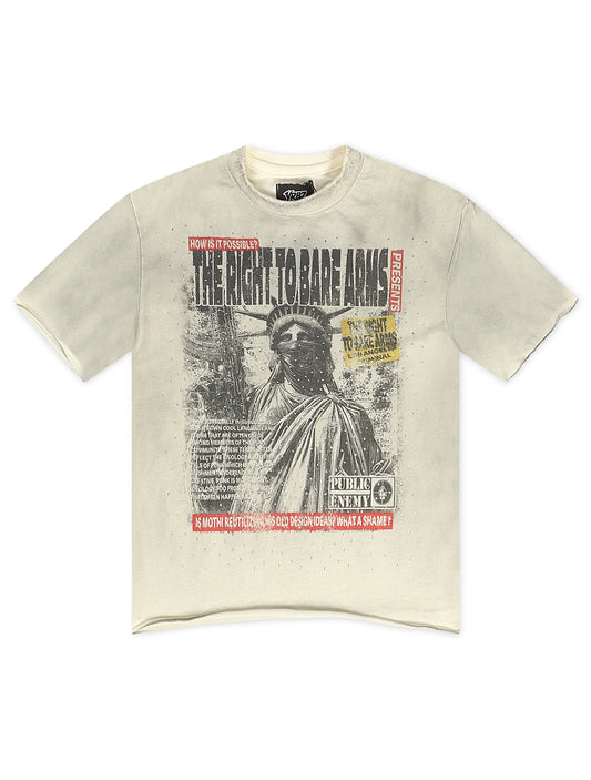 YRBZ Arms Cropped Tee - Cream