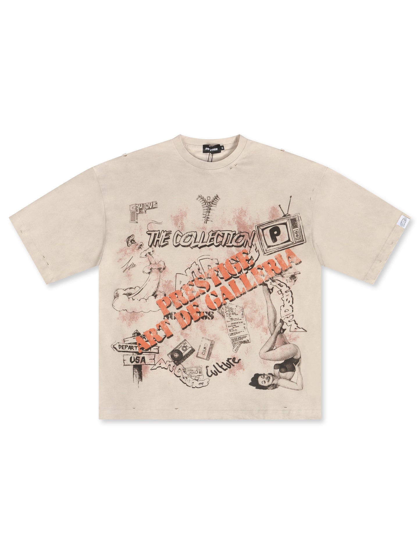 Prestige DeGalleria Boxy Fit Tee - Cream