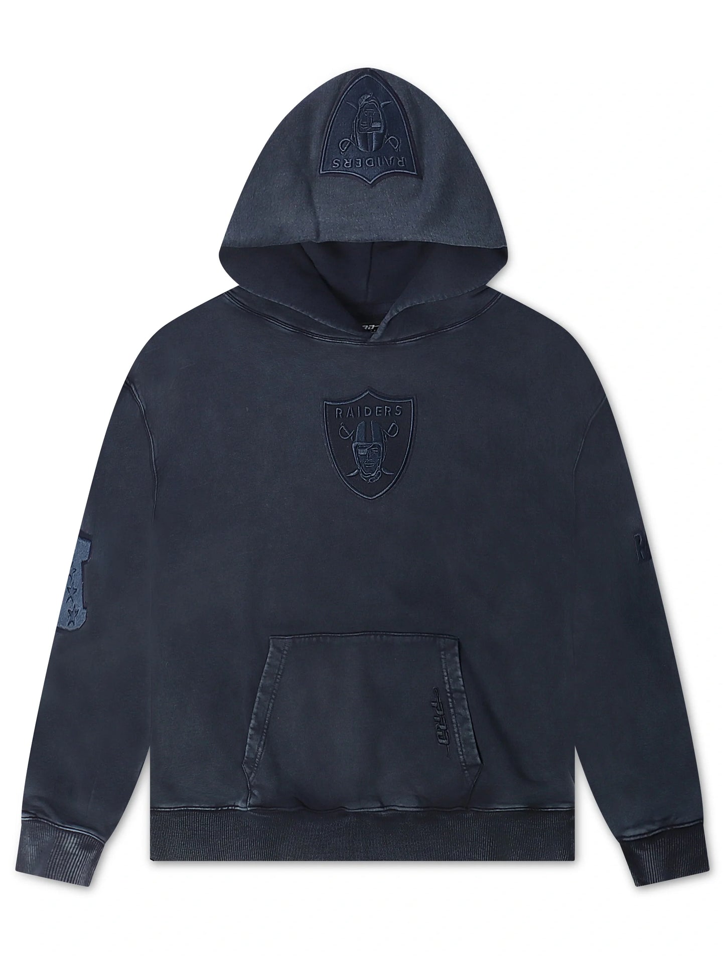 Pro Standard Raiders Washed Enzyme Drop Shoulder Hoodie - Navy