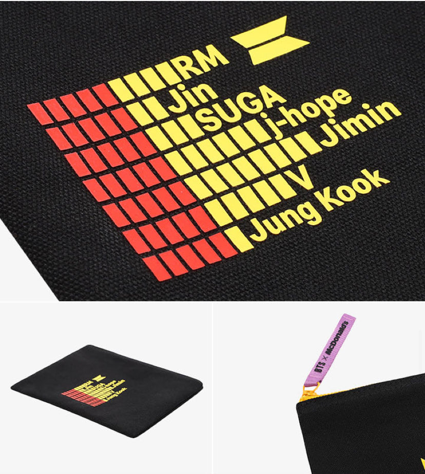 BTS x MDBonalds Official Logo Short Sleeve T-Shirt And Pouch