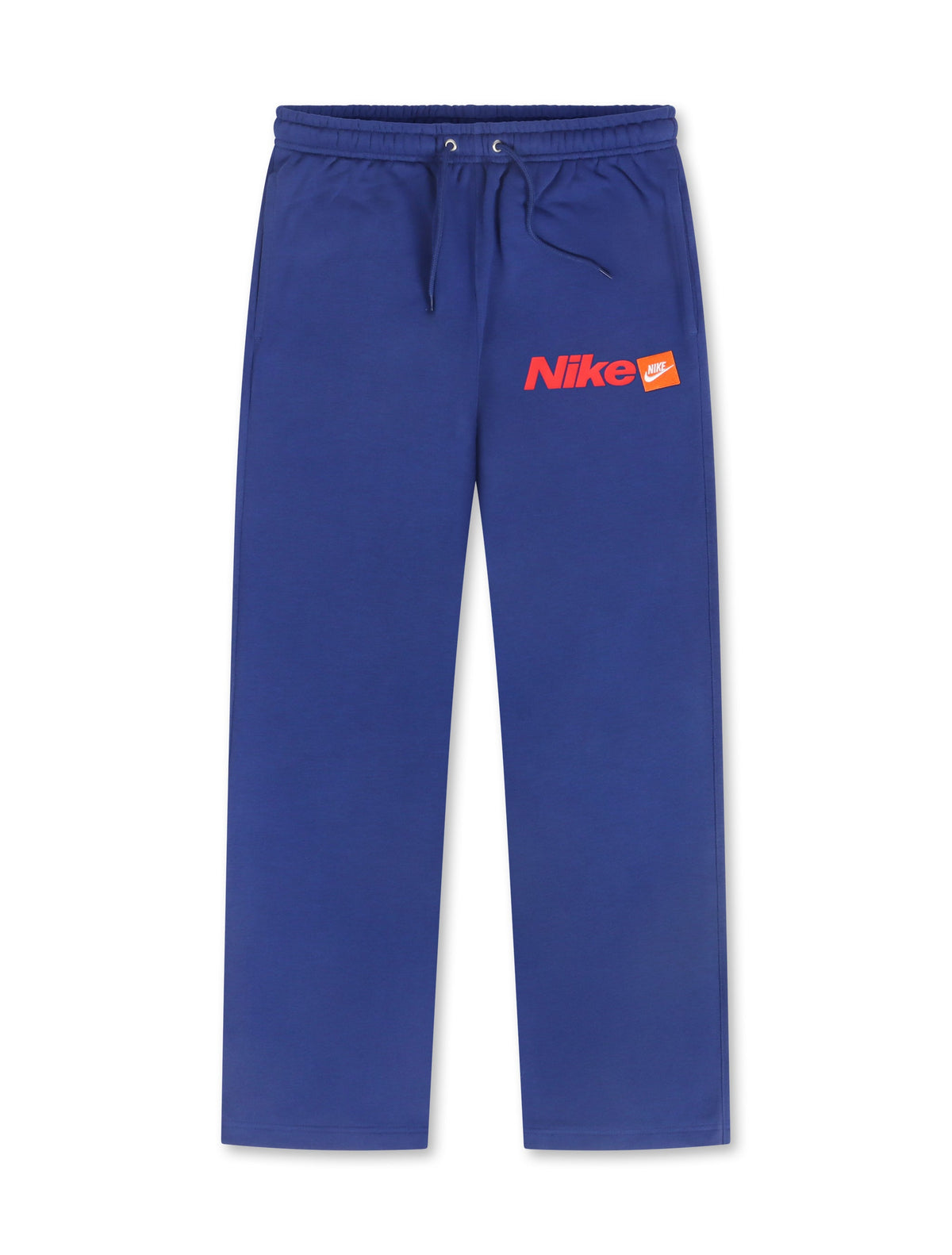 Nike Mens French Terry Open-Hem Pants - Deep Royal Blue