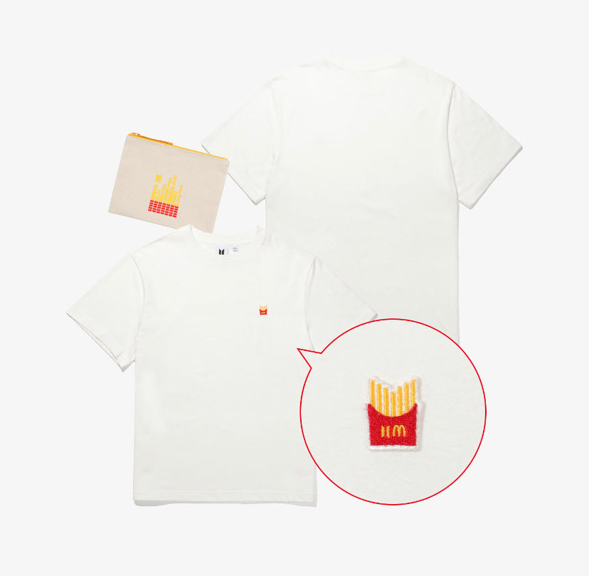 BTS x MDBonalds Official Logo Short Sleeve T-Shirt And Pouch