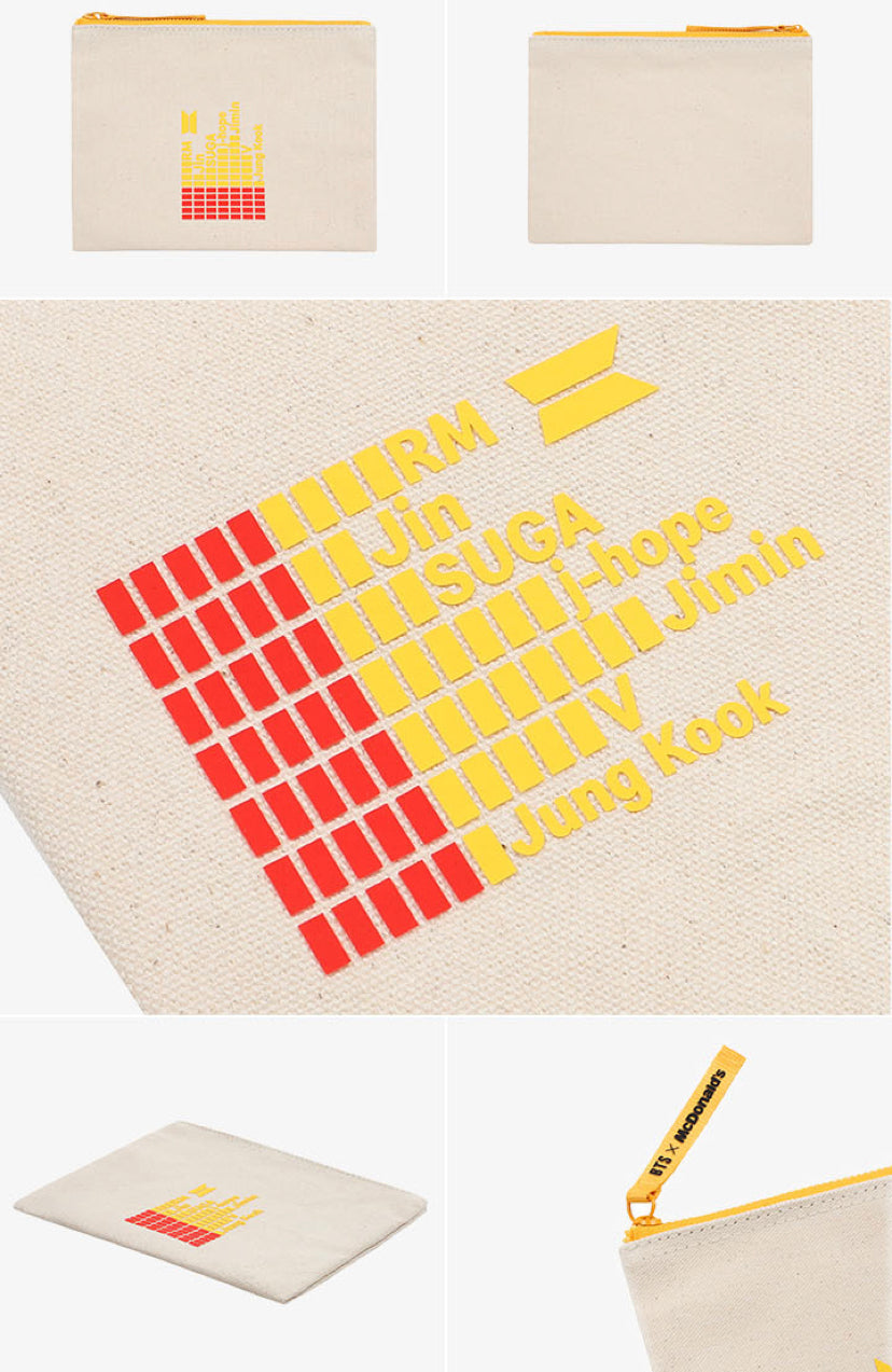 BTS x MDBonalds Official Logo Short Sleeve T-Shirt And Pouch