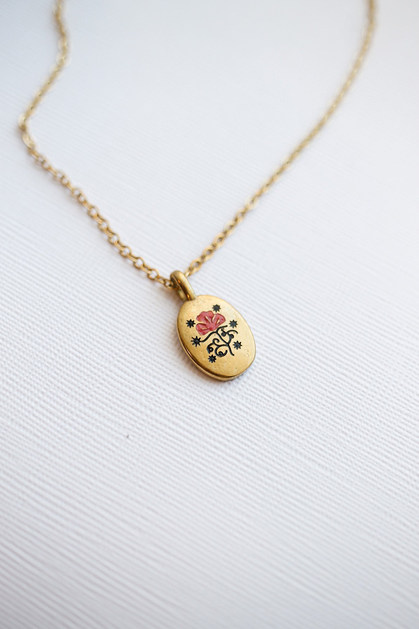 Irene Necklace in Red and Gold