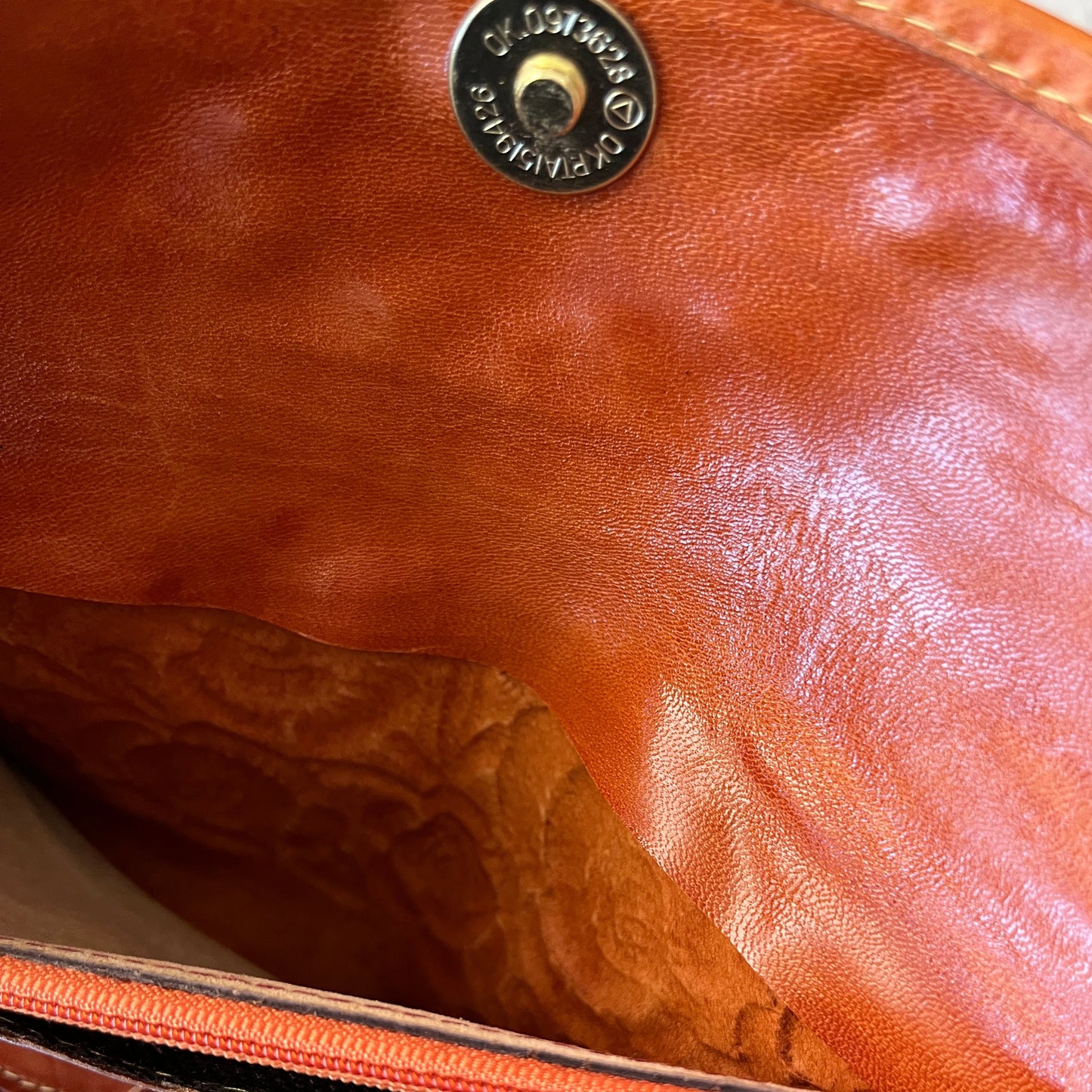 Leather Western Clutch - Tan Flower