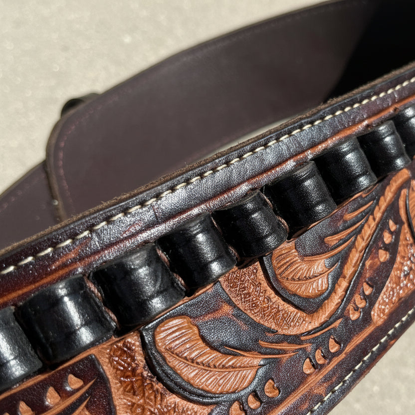 Double Western Holster & Belt .38 .357 Cal - Brown
