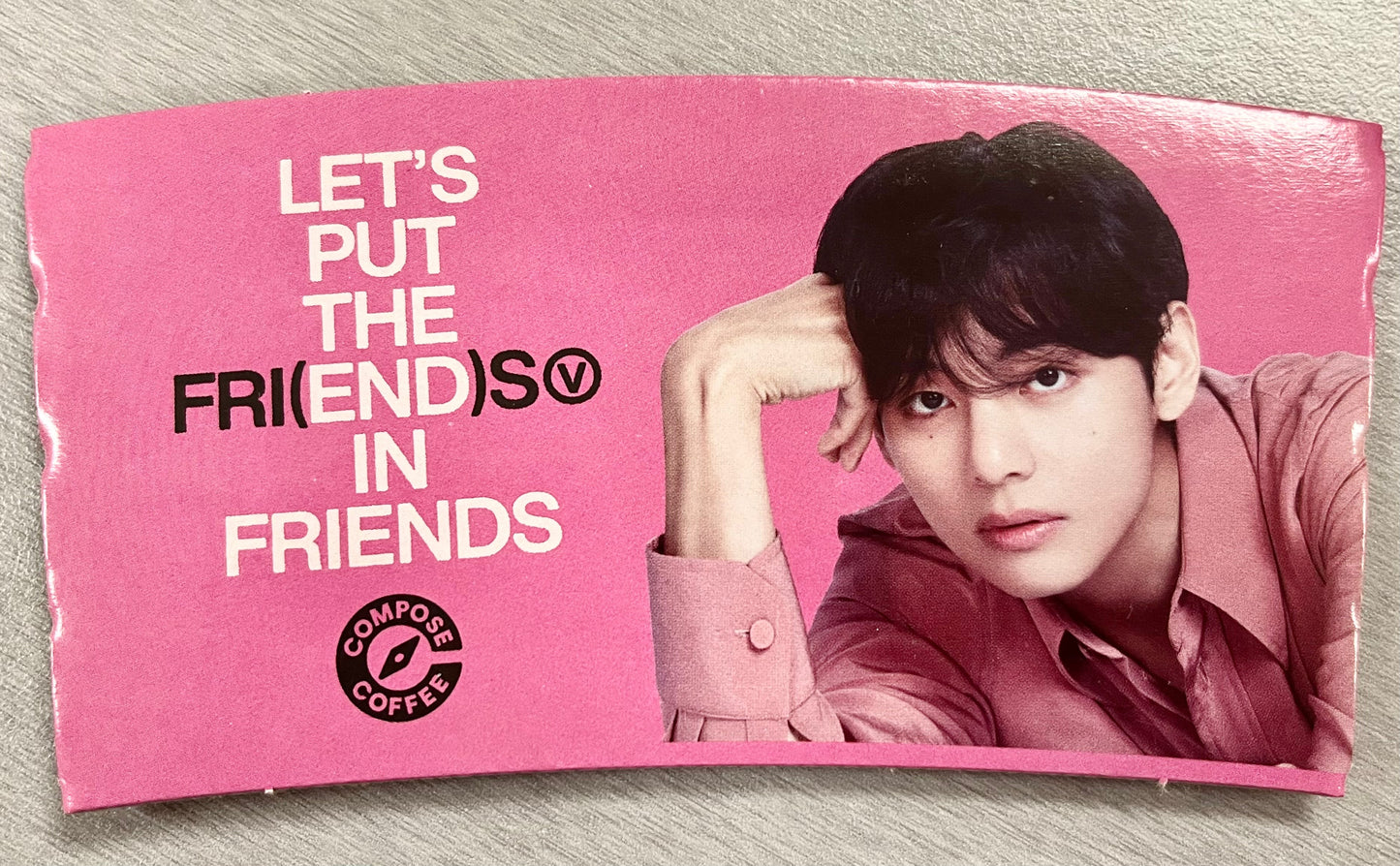 BTS V - Fri(End)S Special Limited Compose Coffee Cup Sleeve