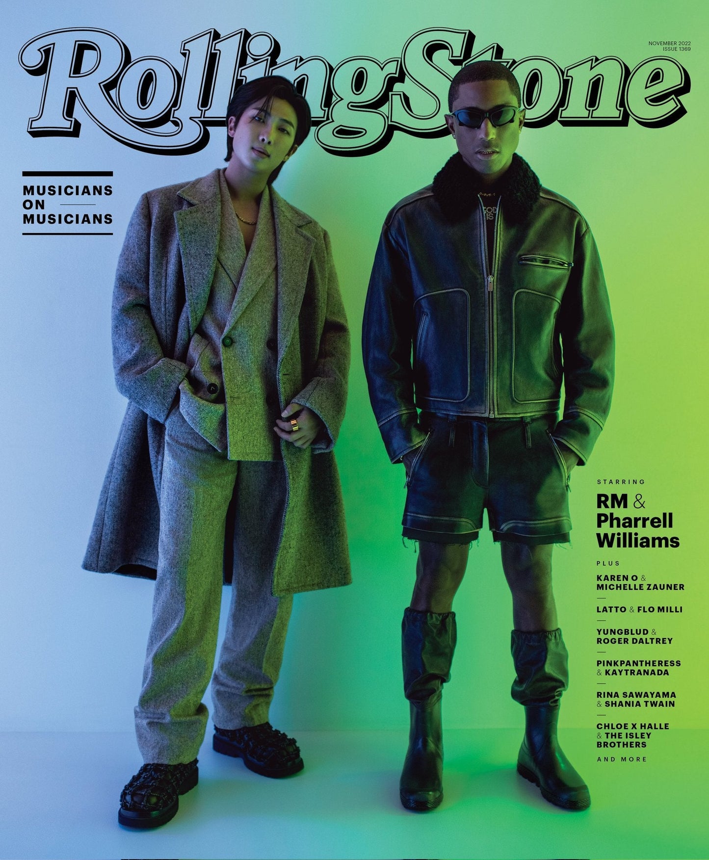 BTS Rm & Pharrell Williams - Rolling Stone's 2022 Musicians Magazine (Random Cover)