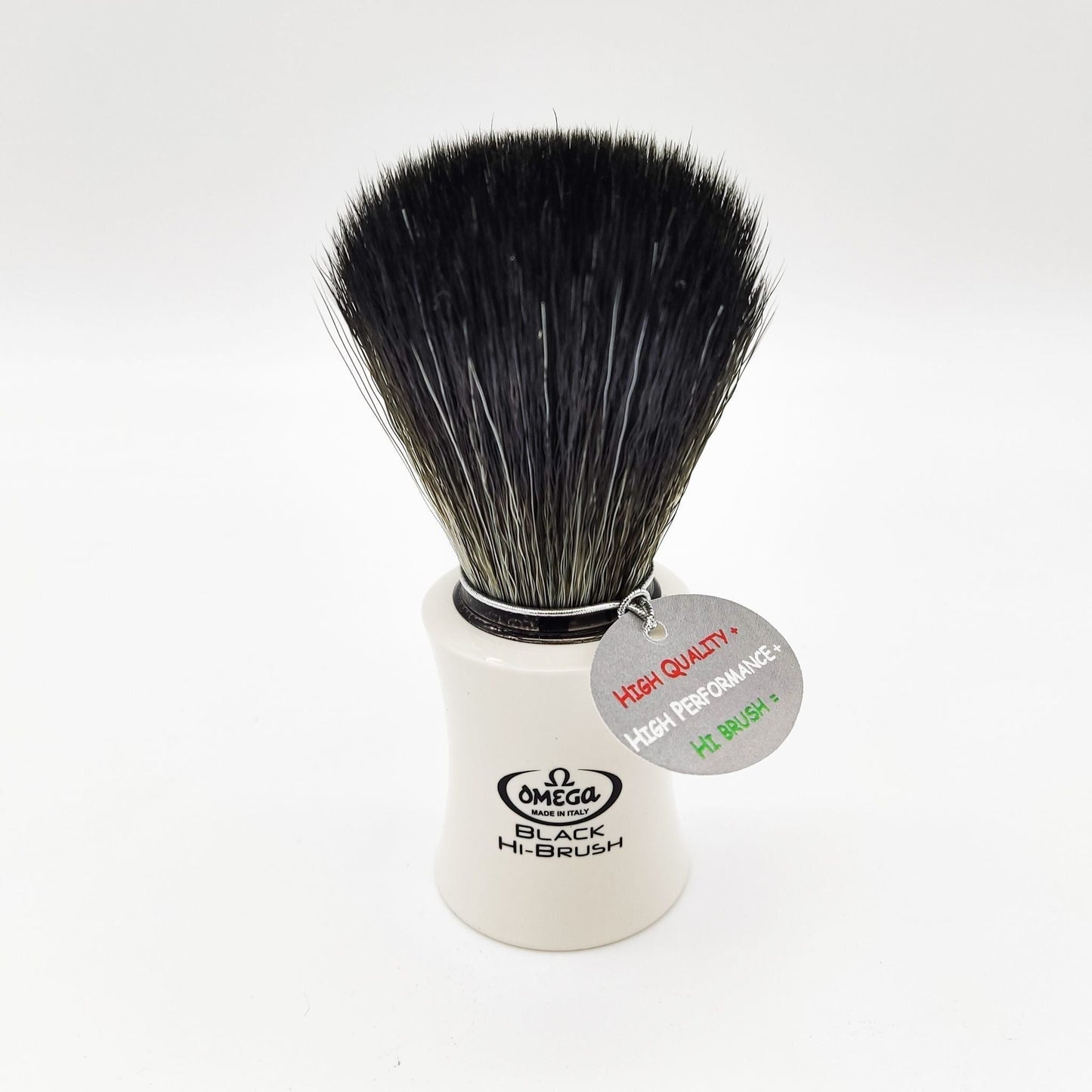 Omega Shaving Brush White 196819 Hi-Brush Synthetic Fibre