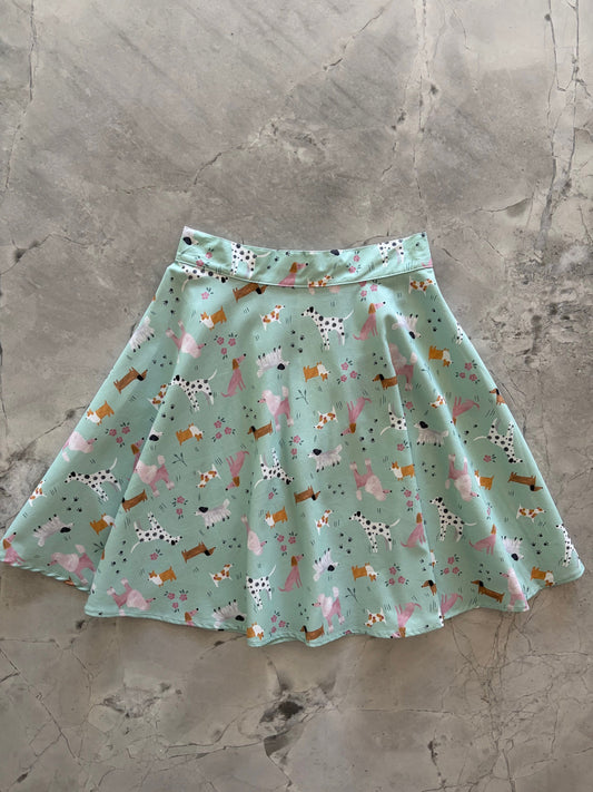 Dogs Skater Skirt