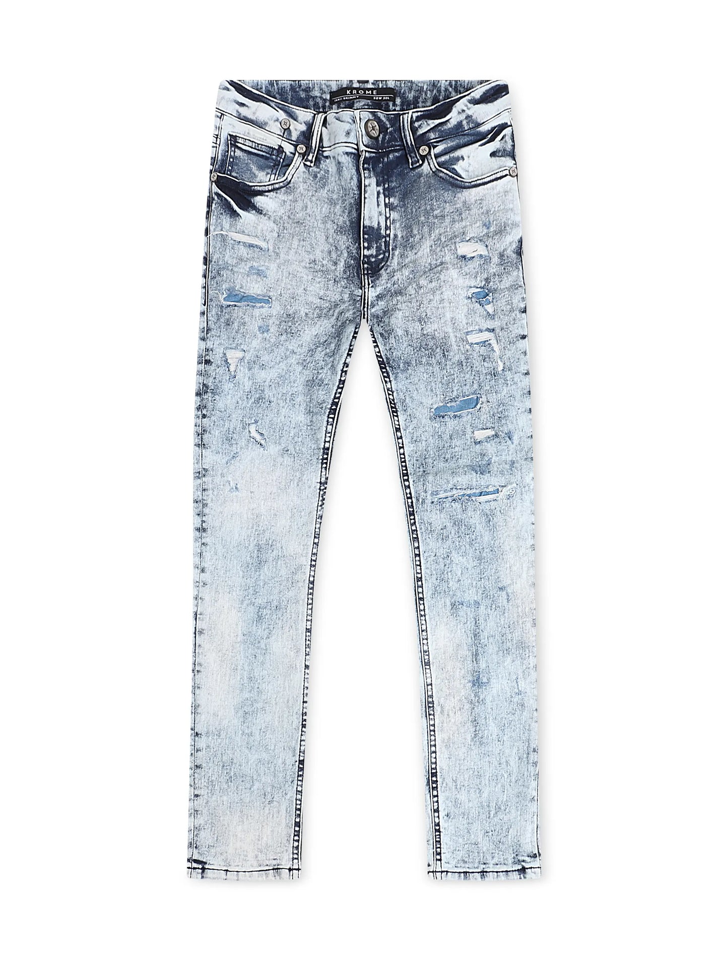 Krome Men's Slim Fit Denim Pants - Marble