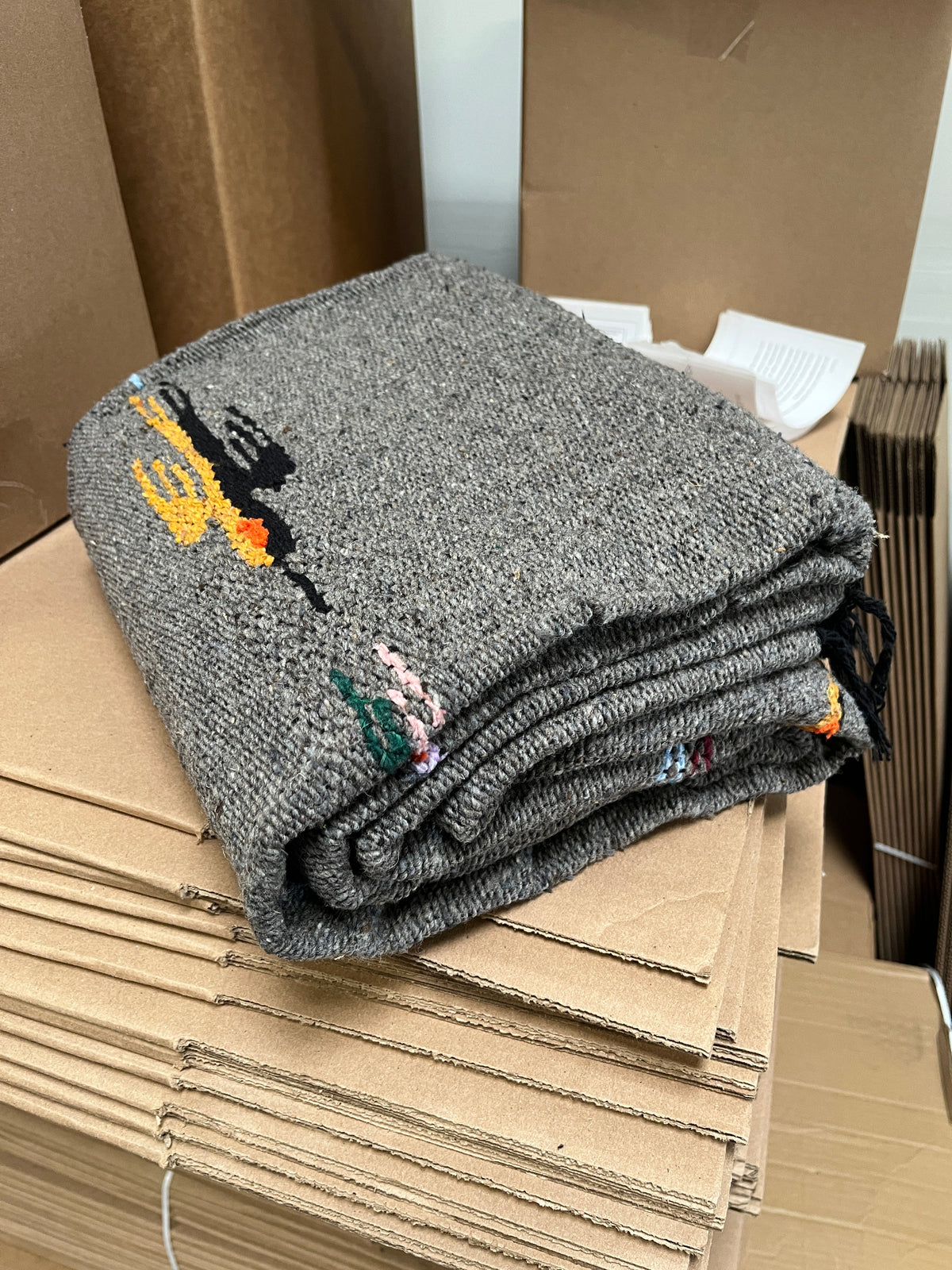Charcoal Thunderbird Baja Blanket