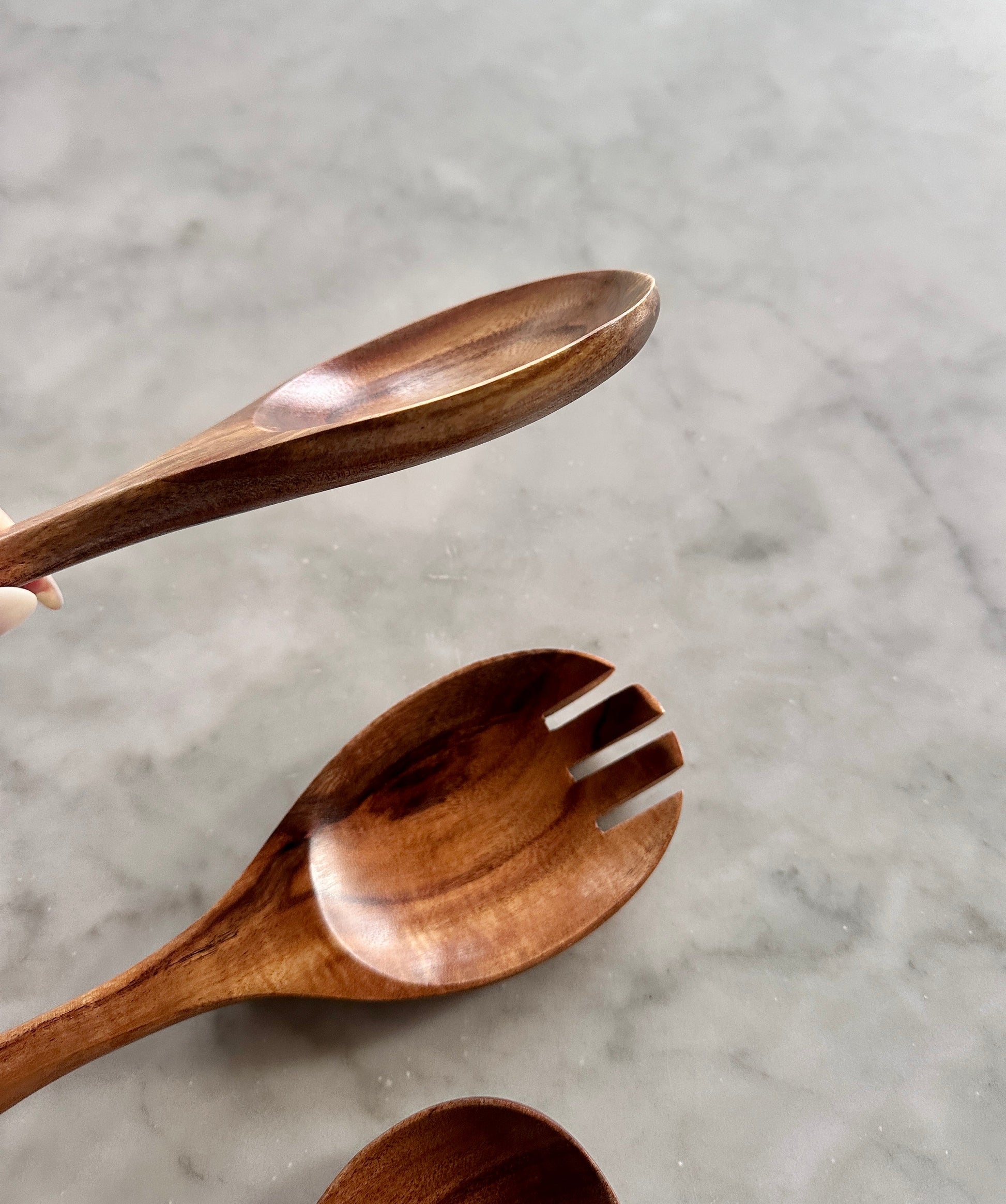 Teak Wooden Salad Spoons, Set of 3 - Osadia Concept Store