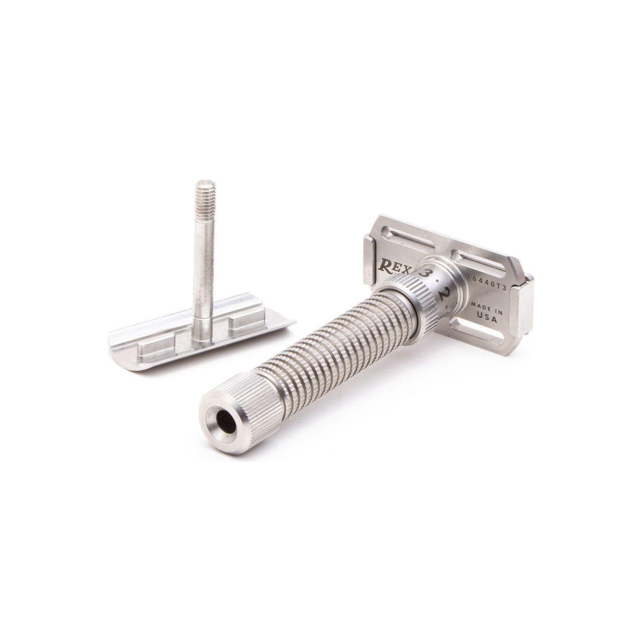 Rex Supply Co. Ambassador Polished Adjustable Stainless Steel DE Razor RSC-101P