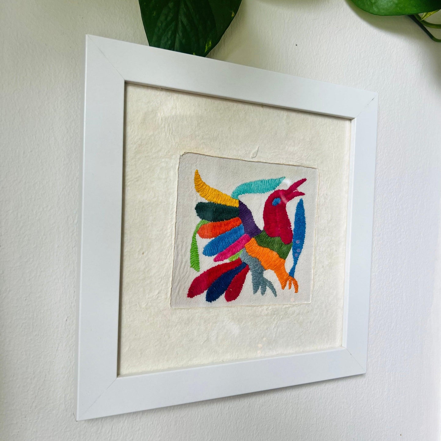 Otomí Amate Embroidered Assorted Art Textile Wall Decor Unframed - Mexico