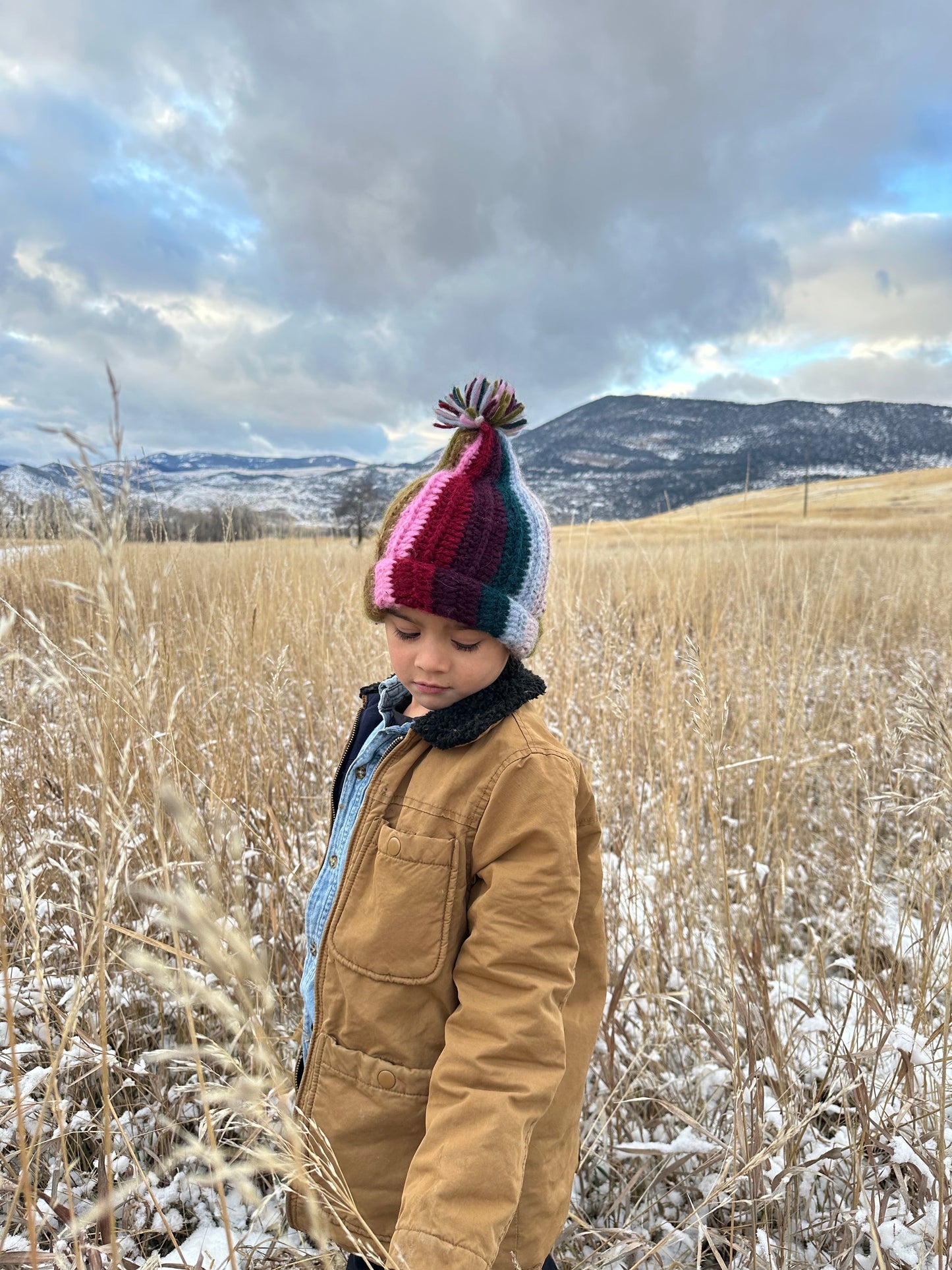 Kid's Alpaca Beanie - Mom's Rainbow