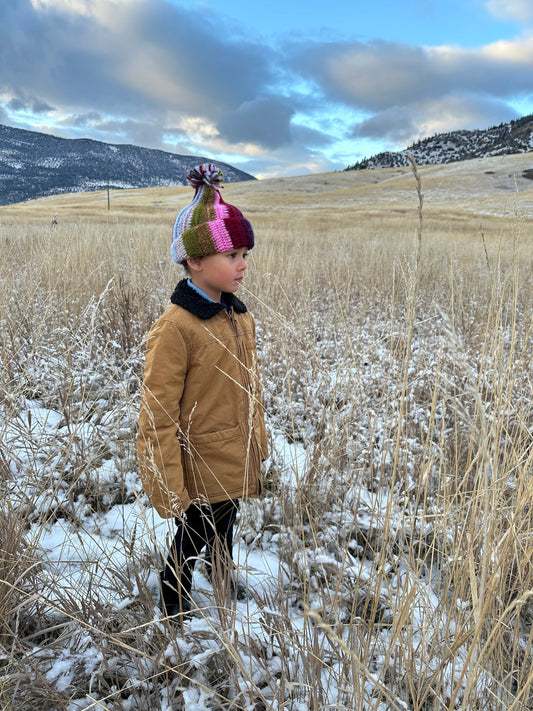 Kid's Alpaca Beanie - Mom's Rainbow