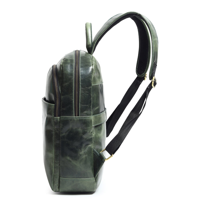 Luxury Italian Leather Backpack, Green - Osadia Concept Store