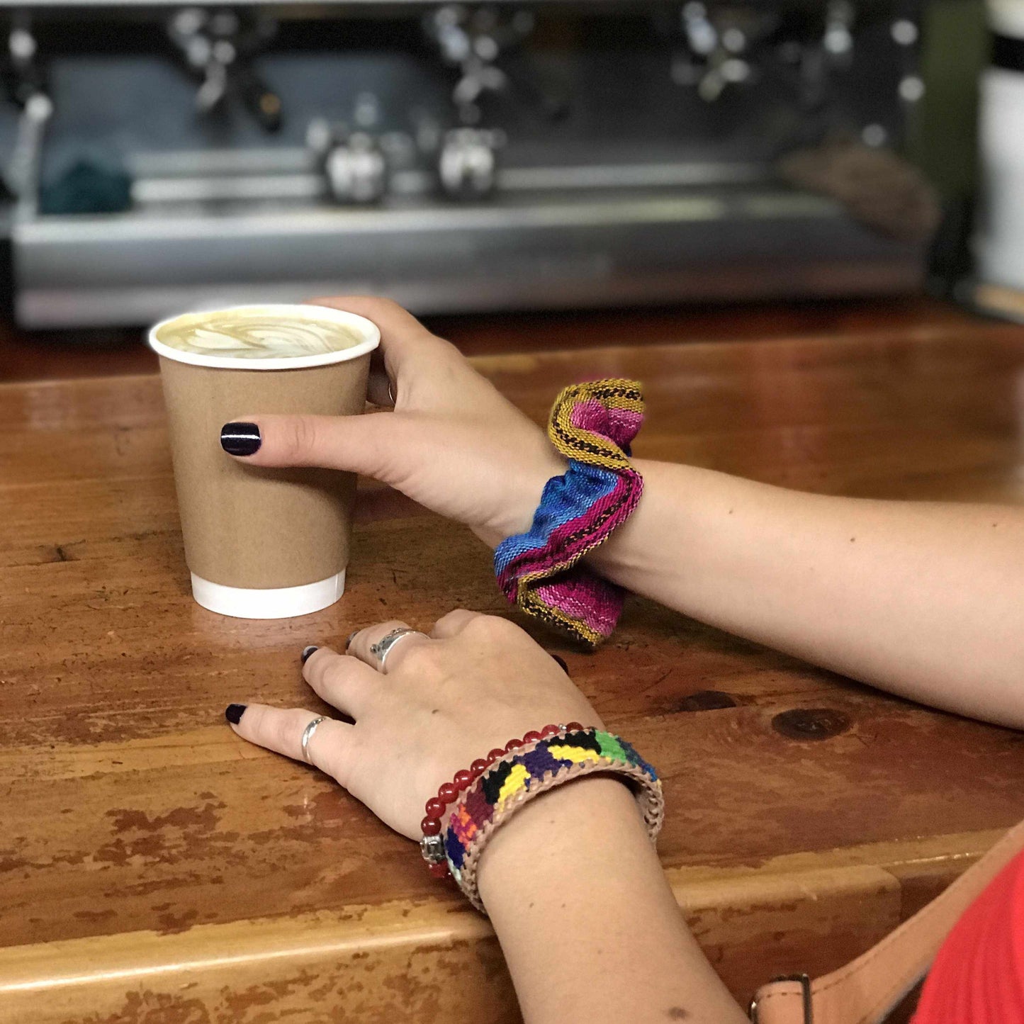 Sustainable Textile Multicolor Hair Scrunchie - Guatemala