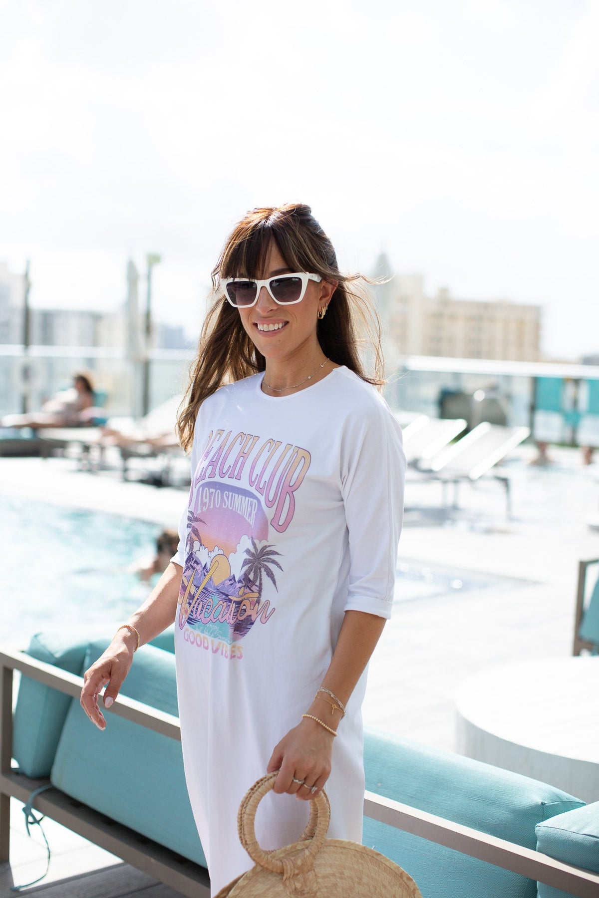 T-shirt Midi Dress- Beach Club