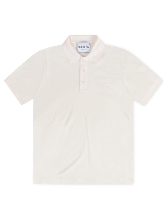 Iceberg Logo Polo  - Cream