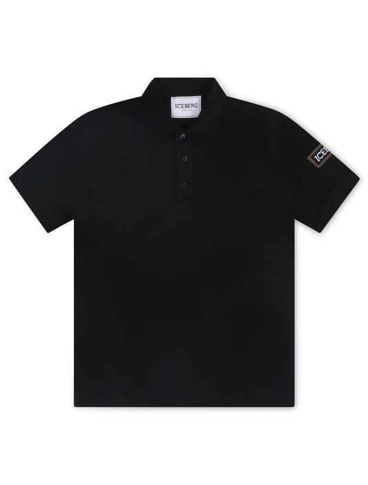 Iceberg Logo Polo - Black