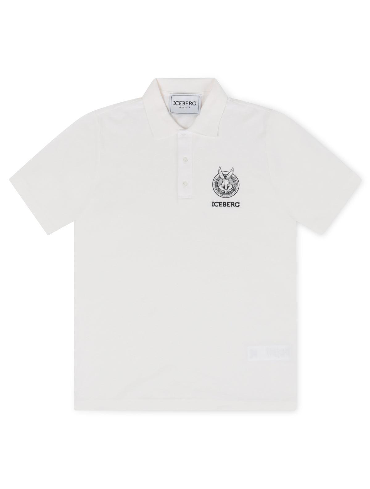 Iceberg Bugs Bunny Logo Polo - White