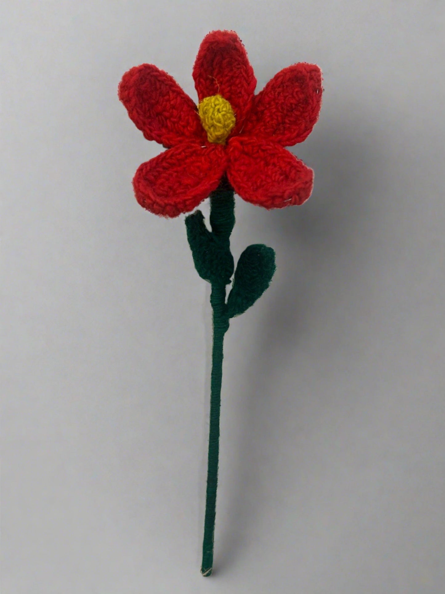 Handmade Fair Trade Wool Daisy – Eco-Friendly, Crocheted, Unique Floral Decoration